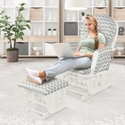 Topbuy Rocking Chair Baby Nursery Chair Glider W  Ottoman   Storage Pocket