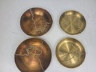 Vintage Decorative Brass Scale Balance Scales Of Justice Lot Of 4 Plates