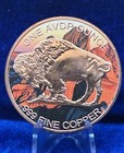 Buffalo Indian Red 1 Oz One Advp Ounce   999 Fine Copper Rounds Colorized