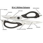 Ergo Chef Come Apart Kitchen Shears Scissors Heavy Duty 8 Features Pro Series