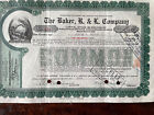 1920 s Baker Rauch Lang Raulang Automotive Cleveland Vintage Stock Certificate