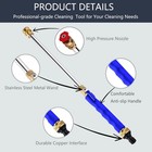 2024 Upgraded Jet Nozzle High Pressure Hose For Garden Hose  Blue 