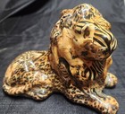 La Vie Safari Glazed Patchwork Ceramic African Lion   Gazelle