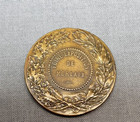 Antique Beaux-art Bronze Exposition Medal Morlaix France   Medalist Adolph Rivet