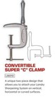 Lansky Super C Clamp Allows Mount For Lansky System Vertical horizontal Surfaces