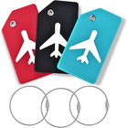 Luggage Tags Silicone Multicolor Set For Suitcases Travel Bags Small Durable