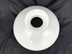 Vtg White Cased Glass Student Oil Lamp Shade Victorian Art Deco 9 1 8  9 25-9 5 