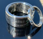 Authentic Morgan Silver Dollar Coin Rings  His - Hers  One Coin-two Rings  read 