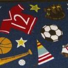 Studio A All Star Sports Throw Accent Rug Baseball Football Soccer Mat 26x45