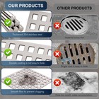 3-7 8  Brushed Nickel Shower Drain Cover - Square Floor Drain Cover Replaceme   