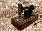 Singer Antique Original Sewing Machine Aa260362 1925 With Wooden Case