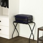 Luggage Rack For Guest Room Suitcase Stand Foldable Metal Frame Hotel Bedroom Us