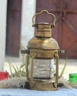 Brass Nautical Boat Oil Lantern Fresnel Glass Maritime Hanging Light Ship Lamp