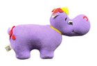 Dakin Dream Pets Vintage Henrien Hippo Purple Red Bows Small Stuffed Animal