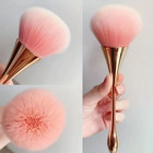 Rose Gold Fan Makeup Brush Soft Powder Highlighter Blush Cosmetic Tool