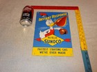 Vintage Sunoco Donald Duck Boxing Walt Disney Porcelain Metal Gasoline Oil Sign 