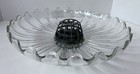 Vintage Glass Bowl W metal Flower Frog 12 75  Diameter 2 75  Tall
