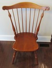 Matching Pair Frederick Duckloe Colonial Cherry Windsor Style Chairs - Mint