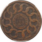 1787 N12-kk Fugio Cent Pcgs Ef45 States United 4 Cinquefoils W6835 R5 