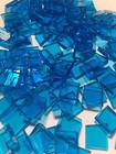 1 2  Aqua Blue Stained Glass Mosaic Tiles  100 Pieces 