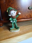 Lefton Trade Mark Exclusive Elf I Green Clothing 3 5 In Tall No Chips Or Cracks