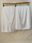 Vintage Vanity Fair Lot Of 2 White Midi Slip Skirts Base Layers Underskirt L