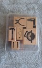 Stampin  Up  Power Up Set Of 6 Stamps Tools Construction Carpentry Diy Build Man