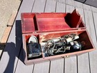 Antique Rare Willcox And Gibbs Sewing Machine With Pedal And Case Electric 1889
