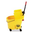 Rubbermaid Wavebrake 2 0 Bucket wringer Combo  Side-press  35qt  Yellow