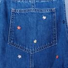 Gap Kids Denim Overalls Girls Xl  12  Embroidered Floral Bib Shortalls Boho Nwt