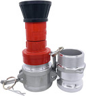 2  Npsh Heavy-duty Industrial Fire Hose Nozzle With 2 X Aluminum 2 Inch Camlock