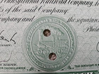 Vintage 1950s Pennsylvania Railroad Company Stock Certificate - Green  monopoly 