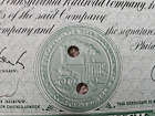 Vintage 1950s Pennsylvania Railroad Company Stock Certificate - Green