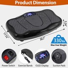 Waver Vibration Exercise Machine Whole Body Workout Vibration Fitness Black