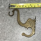 Vintage Solid Brass  Double Hook Elephant Head Coat hat Hanger