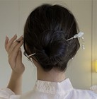  k-beauty  Floral Jade Silver Hairpin Set Vintage Hanbok Hair Stick