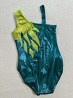 Balera Gymnastics Leotard Blue Green Bodysuit Gk Girl   s Size  Cs Child Small
