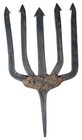 Antique 5-tine Hand Forged Primitive Barbed Eel Gig Frog Fishing Spear