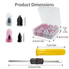 120 Pcs Tire Repair Rubber Nail  Vacuum Tire Repair Kits Screw In Tire Plugs