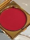 Vintage Elizabeth Arden Cheek Rouge Blush Gold Metal Compact New Jewel Sapphire