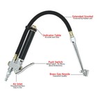 Dual Head Tire Inflator Air Pressure Gauge With Lock On Air Chuck For Car Truck