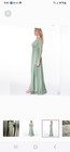 Azazie Bexley Green Chiffon Long Sleeve Bridesmaid Dress Size 8