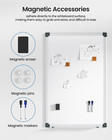 Vusign Magnetic White Board Kit For Wall 36  X 24   1 Dry Eraser   2 Multicolor
