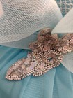 Beautiful Baby Blue Ladies Fancy Church Dress Kentucky Derby Hat