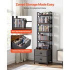 Uimoso 4-shelf Media Storage Cabinet With Drawers For Dvds And More