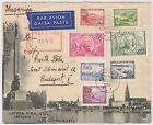 1938 Latvia Reg Air Cover Riga To Budapest 20th Ann Republic Fdc Via Bahnpost