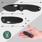 Flissa Small Folding Pocket Knife Pocket Clip Liner Lock 2 4-inch D2 Steel Blade