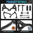 Front Upper Lower Control Arms Kit W  Ball Joint For 99-2006 Gmc Sierra 1500 Rwd