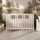 Dream On Me Synergy Wave 5-in-1 Convertible Full Size Baby Crib  Cream