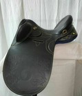 New Leather Australian Stock Saddle Without Horn Black